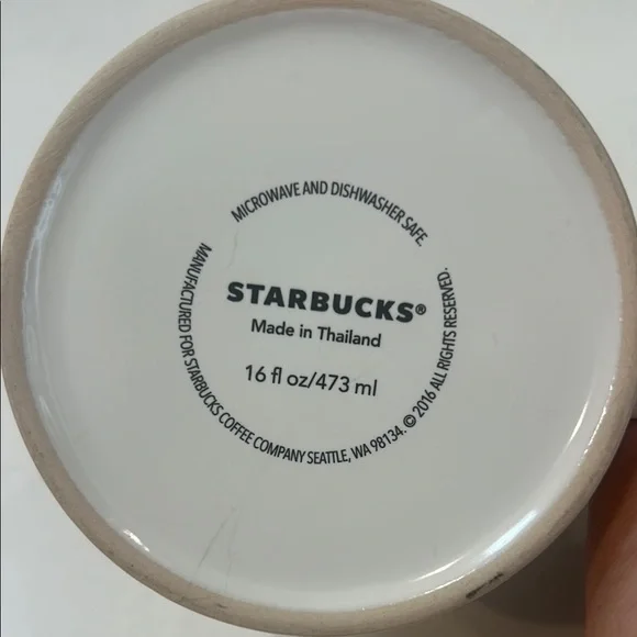 Starbucks White and Gold Mug Architectural Design - Picture 3 of 4